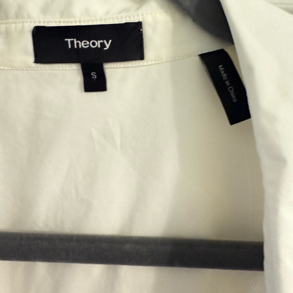 NWOT Theory Women's Classic White  Menswear Shirt size S - Picture 6 of 8